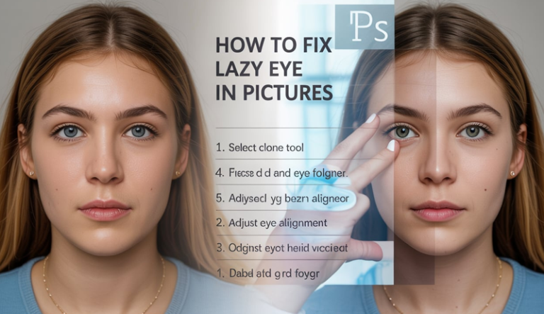 How to Fix Lazy Eye in Pictures