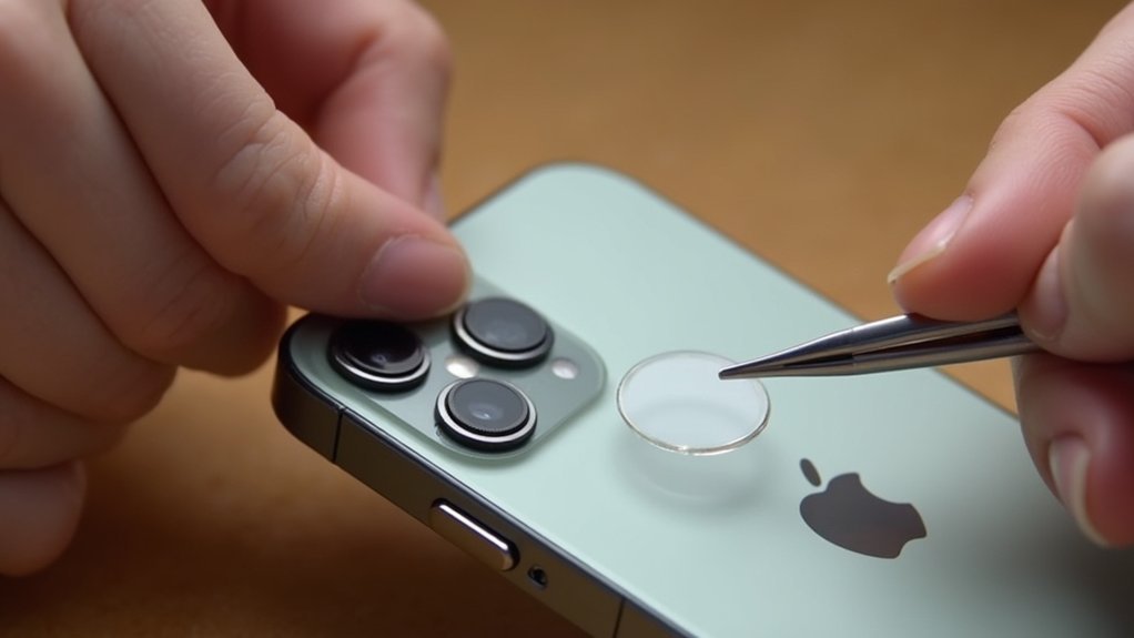 carefully remove lens protector