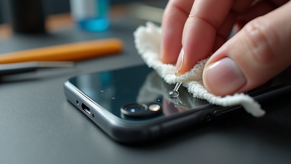 clean adhesive from lens