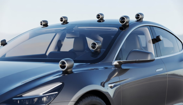 how many cameras does a tesla have