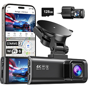 REDTIGER 4K Dash Cam Front Rear (F7NP)